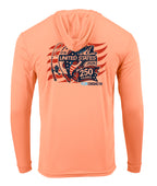 250th Anniversary Spinning Rod Performance Hoodie White - Chasing Fin Limited Edition America's
