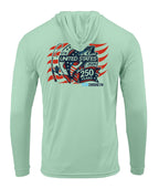 250th Anniversary Spinning Rod Performance Hoodie White - Chasing Fin Limited Edition America's
