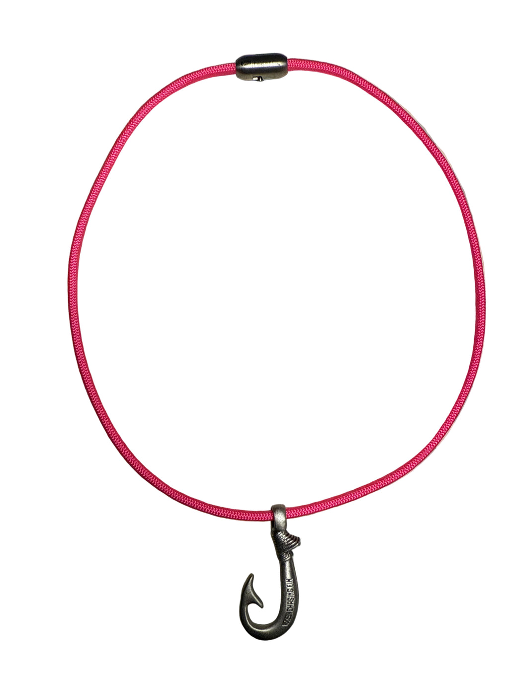 Chasing Fin Fish Hook 550 Paracord 20" Unisex Necklace with Lockable Magnetic Clasp