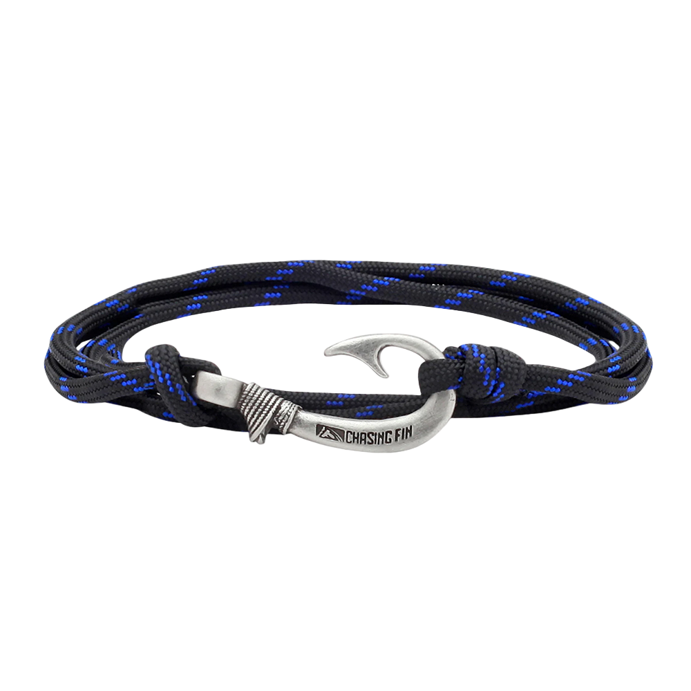 Thin Blue Line Fish Hook Bracelet | Anklet