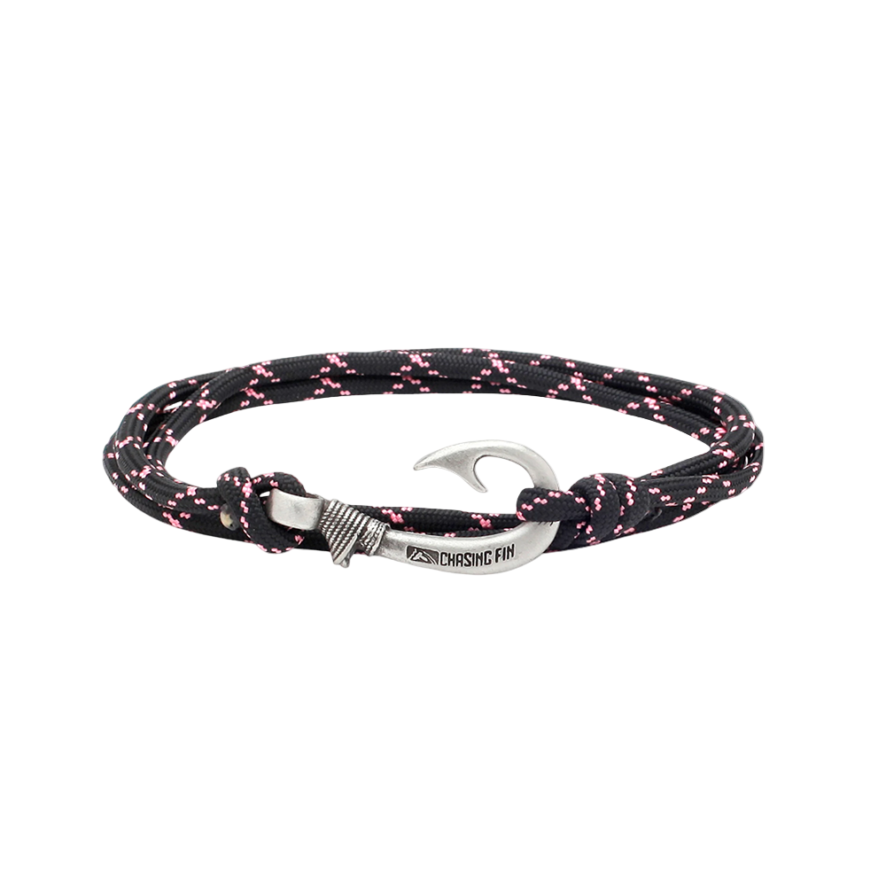 Pink & Black Fish Hook Bracelet | Anklet