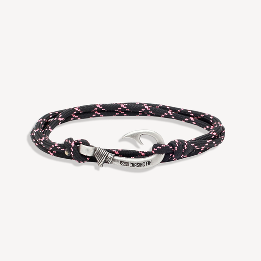 Pink & Black Fish Hook Bracelet