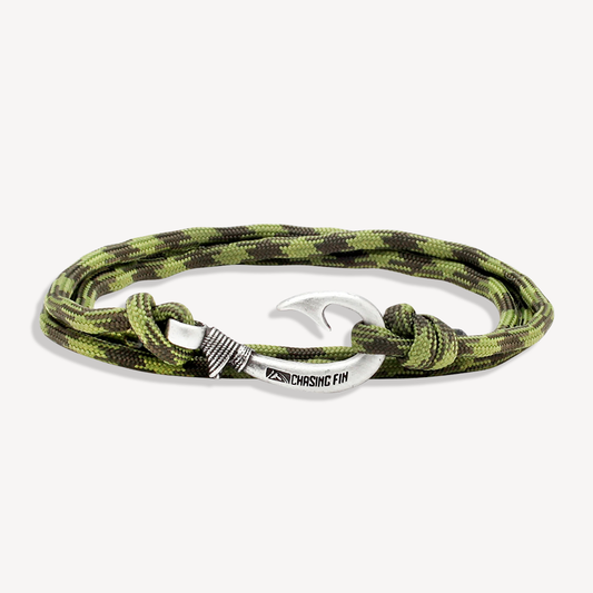 Moss Camo Fish Hook Bracelet