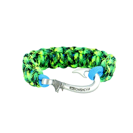 Mahi-Mahi Cobra Braid Fish Hook Bracelet- Glow in the dark.