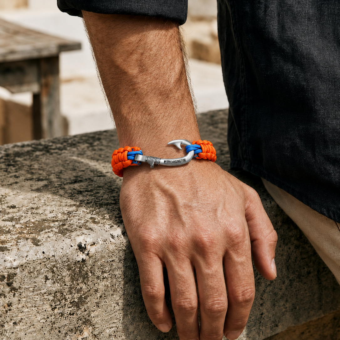 Glow Fish Cobra Braid Fish Hook Bracelet-Glow in the Dark