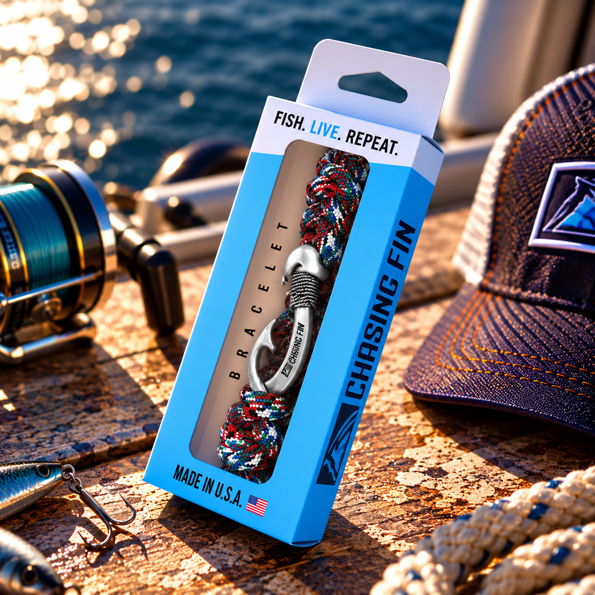 Afghan Veteran Cobra Braid Fish Hook Bracelet