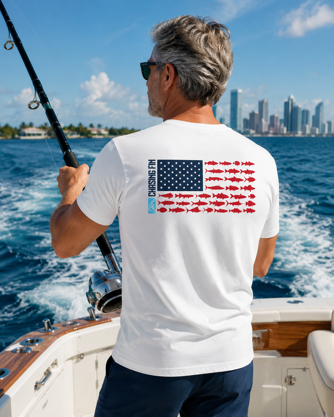 American Fish Flag New Edition Patriotic T shirt

