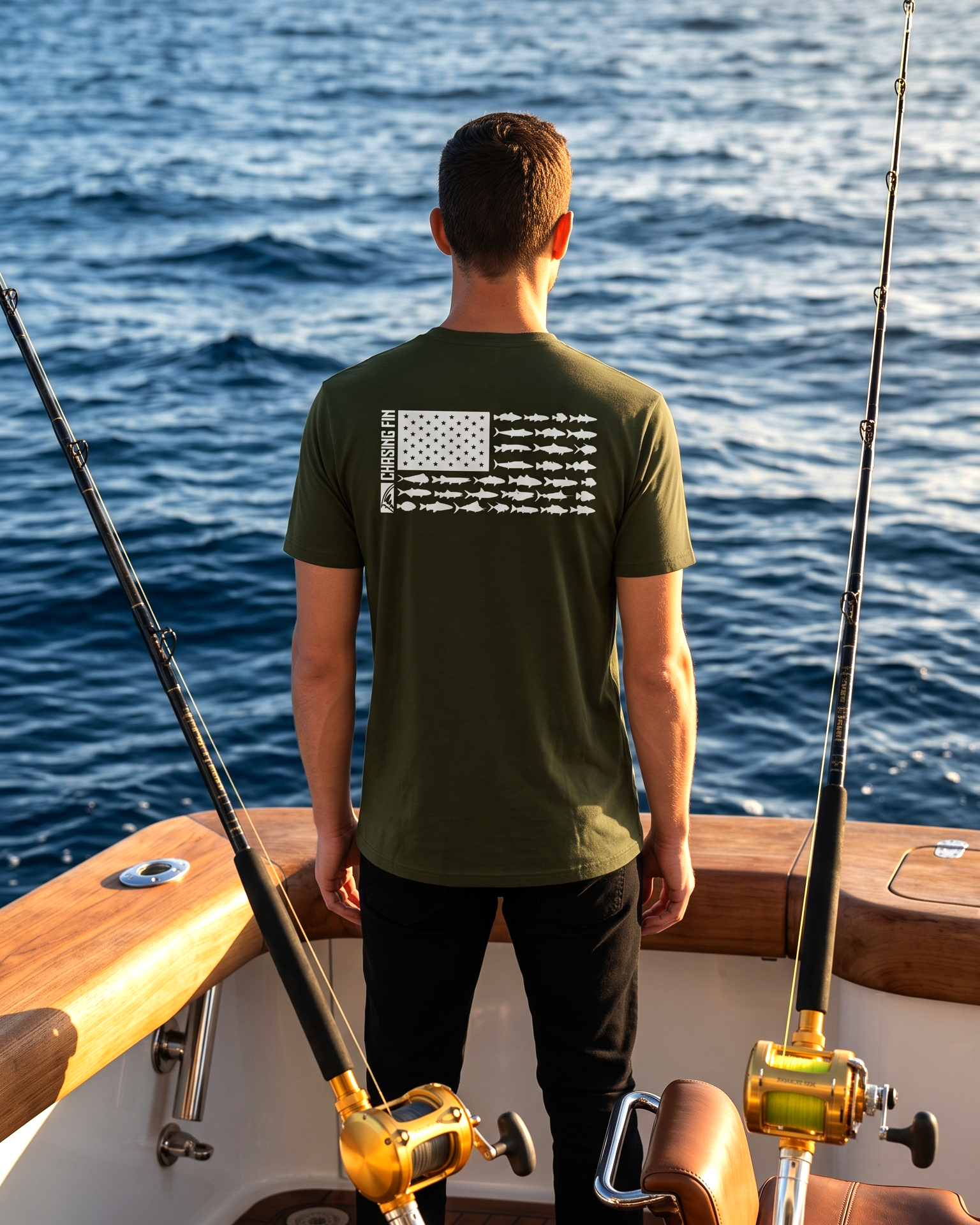 American Fish Flag New Edition Patriotic T shirt
