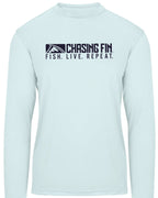 American Fish Flag Patriotic Performance Shirt (Arctic Blue)
