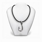 Amethyst 950 Solid Silver Signature Hook Premium Leather Necklace - Artisan Legacy™