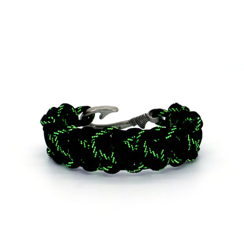 Armed Forces Cobra Braid Fish Hook Bracelet-Glow in the DARK
