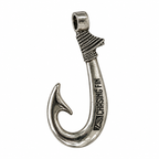 Artisan Legacy Collection Signature Hook with Genuine Leather Necklace – Handcrafted 950 Solid Silver