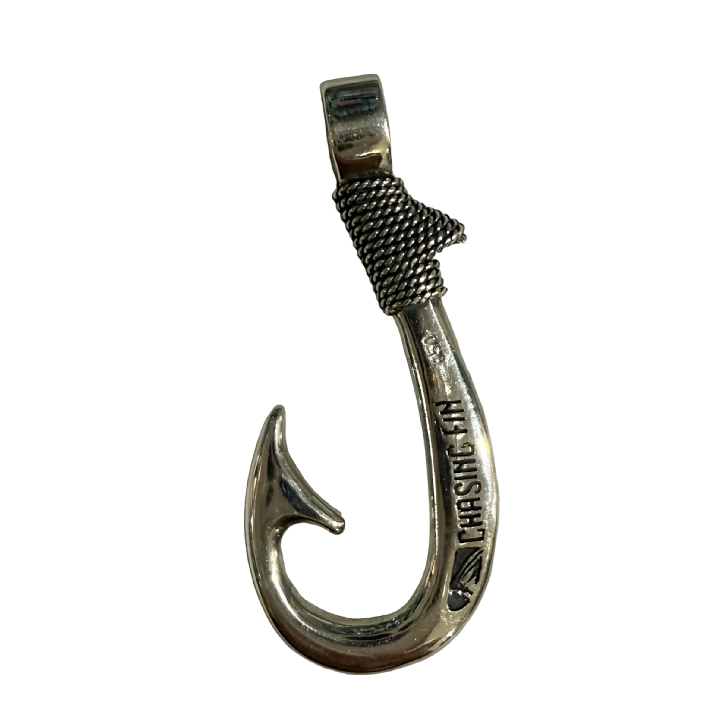 Artisan Legacy Collection – Handcrafted 950 Silver Signature Hook Pendant
