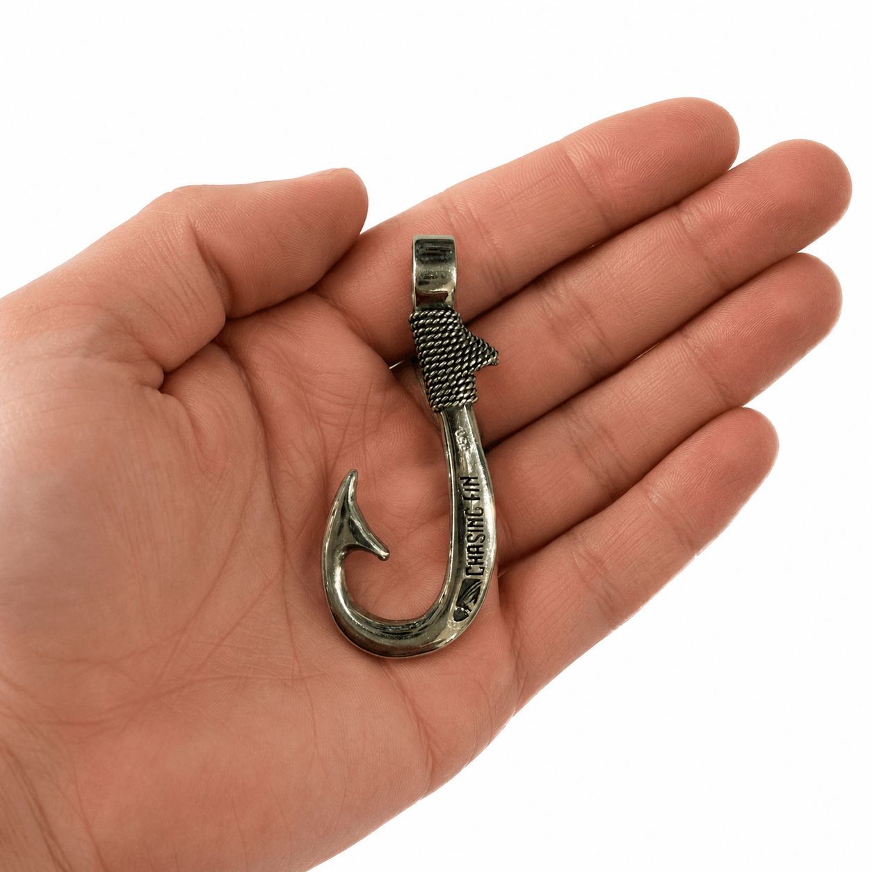 Artisan Legacy Collection – Handcrafted 950 Silver Signature Hook Pendant
