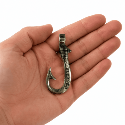 Artisan Legacy Collection – Handcrafted 950 Silver Signature Hook Pendant
