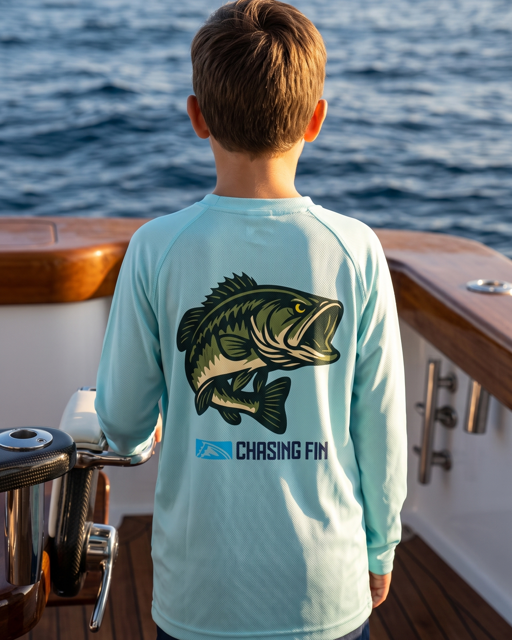 Hooked Bass Youth Performance Long Sleeve Shirt