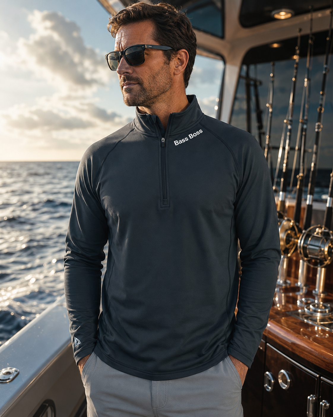 Bass Boss Performance Quarter Zip Pullover | UPF 50+ Outdoor