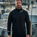 Bass Boss - Fleece 1/4-Zip Pullover Sweatshirt | Unisex Cotton Blend Quarter Zip - Chasing Fin New Collection

