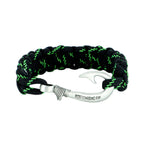 Black Cobra Braid Fish Hook Bracelet
