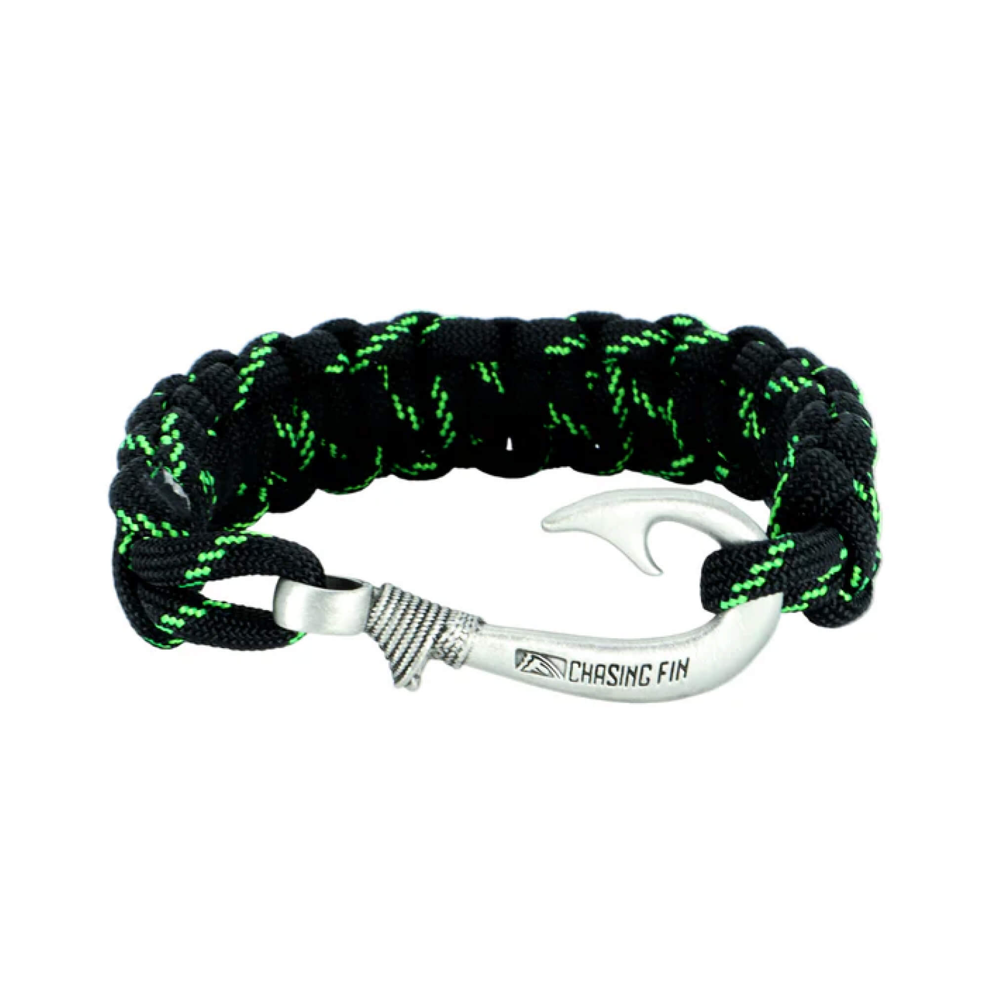 Black Cobra Braid Fish Hook Bracelet
