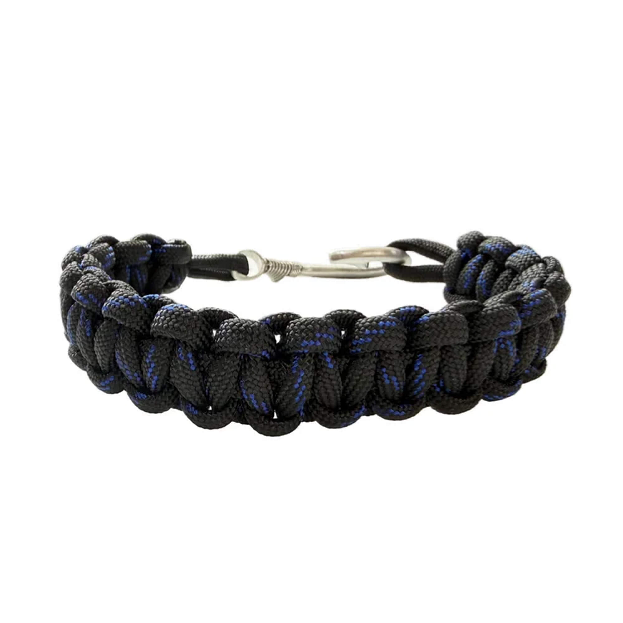 Black Cobra Braid Fish Hook Bracelet
