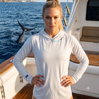 Offshore Ego - Ladies Solar Performance Hoodie - Chasing Fin New Collection