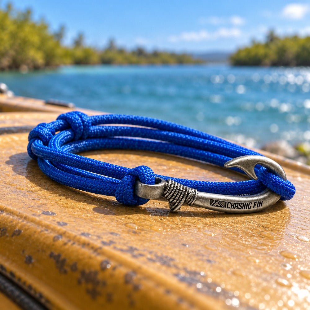 Colonial blue diamond Fish Hook Bracelet | Anklet