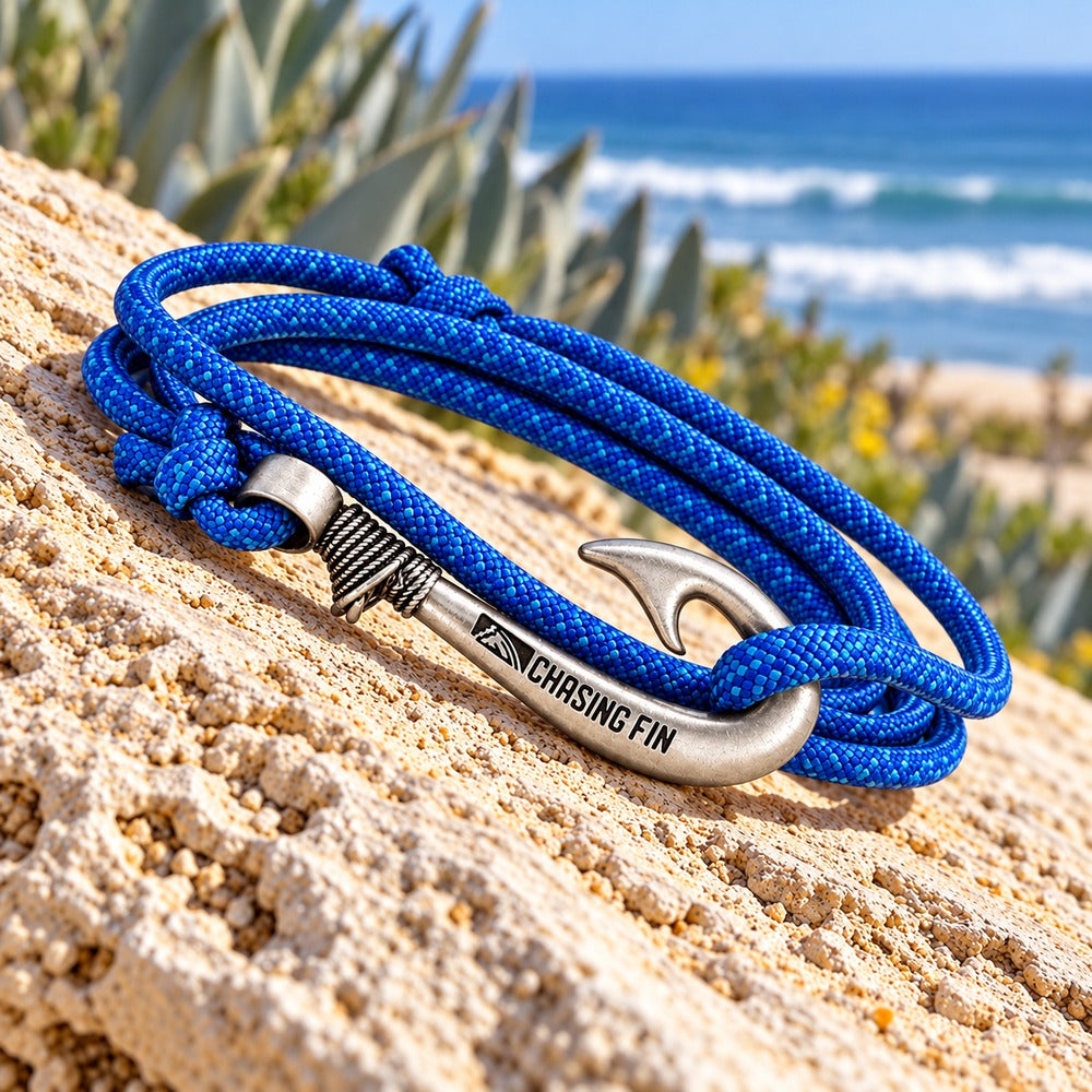 Colonial blue diamond Fish Hook Bracelet | Anklet