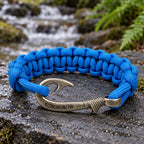 Blue Lake - Northwoods K Hooked Cobra Braid Fish Hook Bracelet
