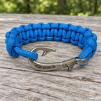 Blue Lake - Northwoods K Hooked Cobra Braid Fish Hook Bracelet