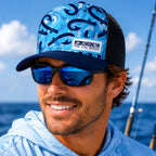 Blue Hook Camo Exclusive Pattern Performance Trucker Hat
