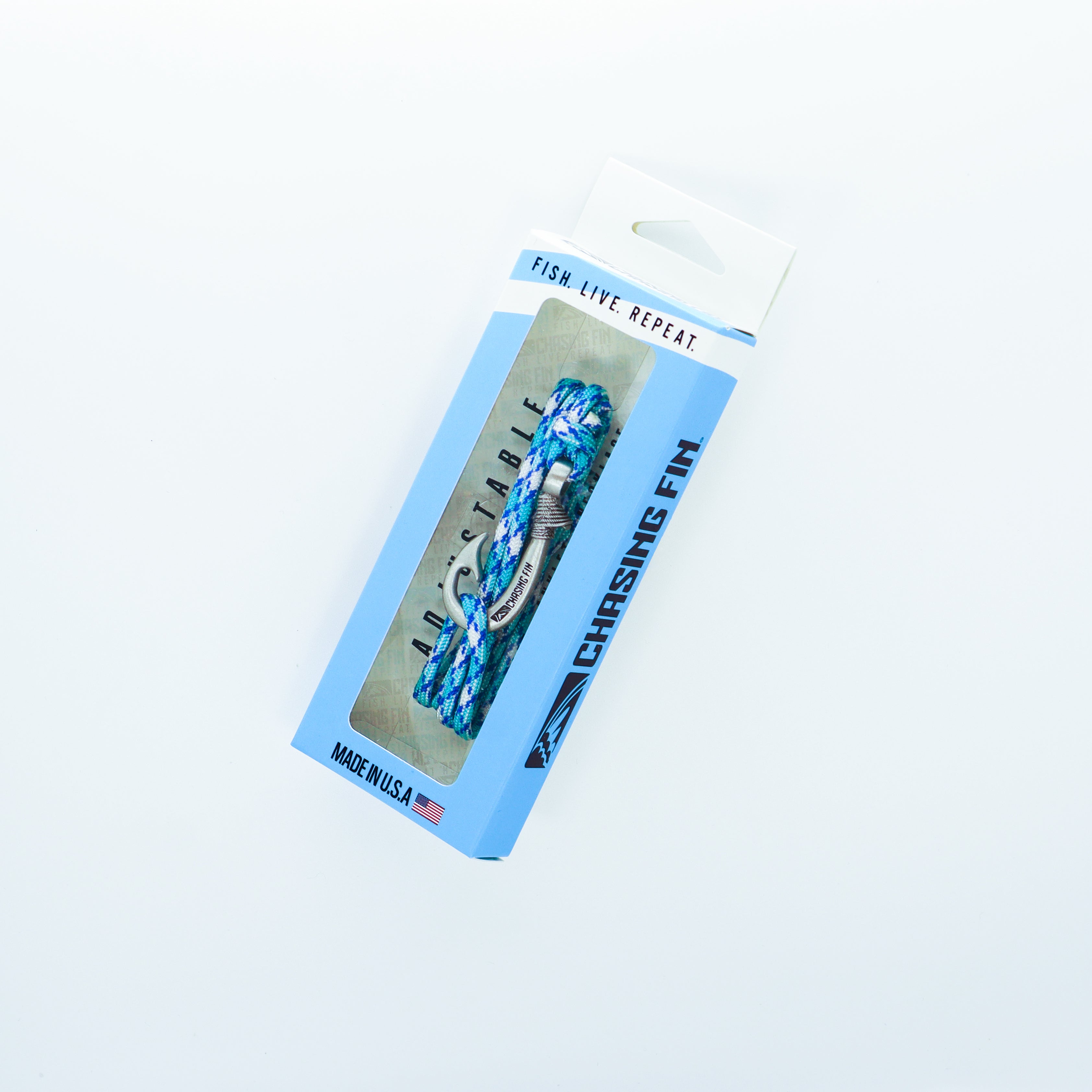 Blue Shock Adjustable Fish Hook Bracelet | Anklet

