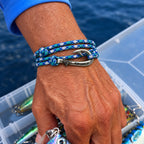 Blue Shock Adjustable Fish Hook Bracelet | Anklet