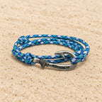 Blue Shock Adjustable Fish Hook Bracelet | Anklet