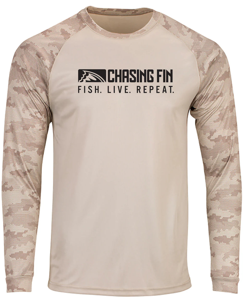 ProFin Camo Performance Long Sleeve Shirt Saltwater Reaper Sand color