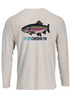 Catch the Rainbow Trout Performance Long Sleeve Shirt - Chasing Fin New Edition
