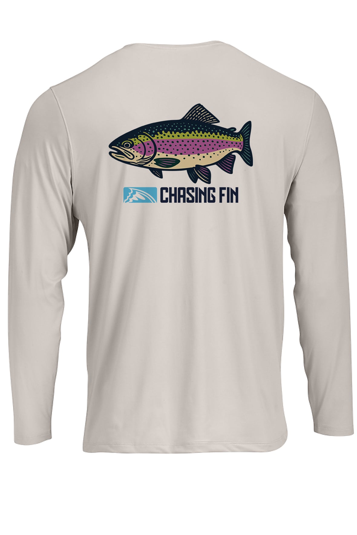 Catch the Rainbow Trout Performance Long Sleeve Shirt - Chasing Fin New Edition
