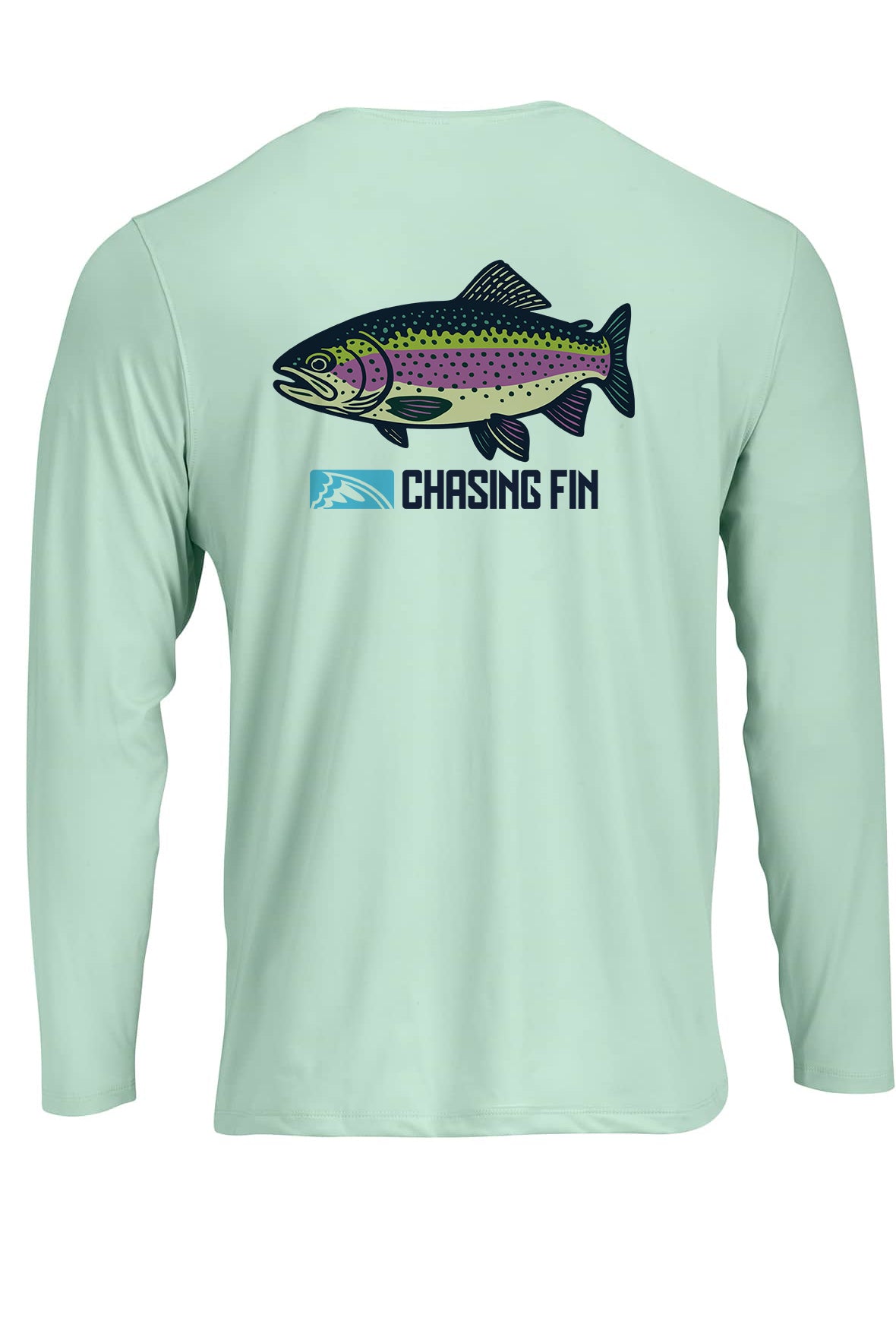Catch the Rainbow Trout Performance Long Sleeve Shirt - Chasing Fin New Edition
