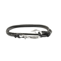 Charcoal Gray Diamonds Fish Hook Bracelet | Anklet
