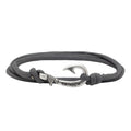 Charcoal Gray Fish Hook Bracelet | Anklet

