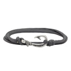 Charcoal Gray Fish Hook Bracelet | Anklet
