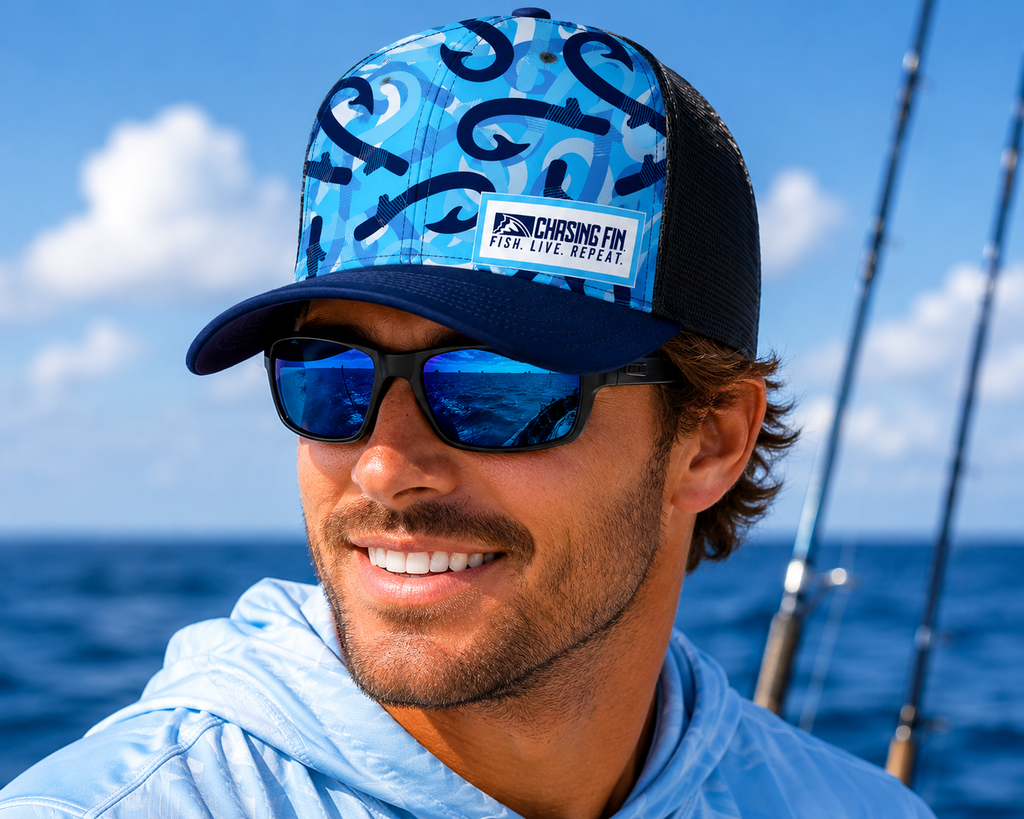 Blue Hook Camo Exclusive Pattern Performance Trucker Hat