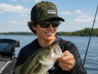 Green Hook Camo™ Chasing Fin Exclusive Pattern 6-Panel Performance Trucker Hat