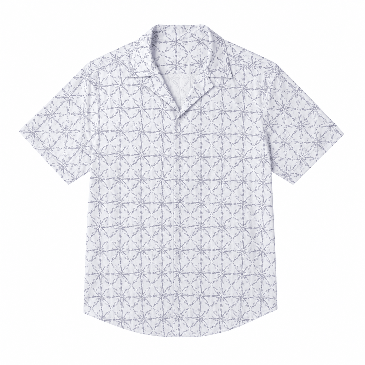 Chasing Fin Exclusive Fish Hook Repeat Pattern Button-Up
