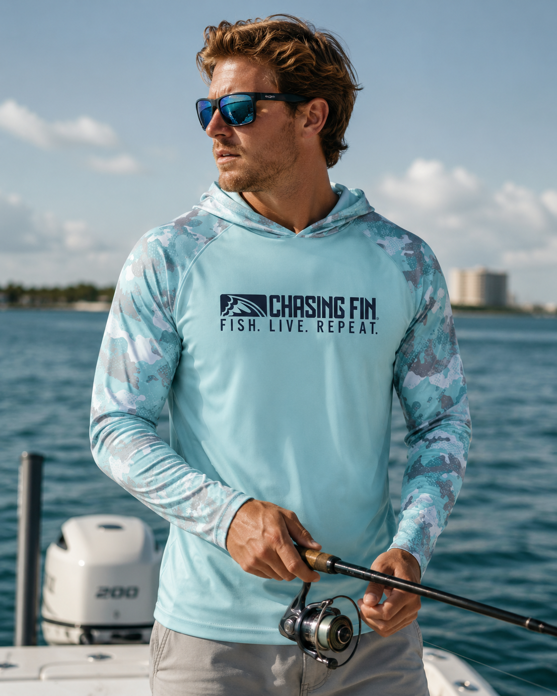Chasing Fin / FISH. LIVE. REPEAT Tortuga Mangrove Camo Hoodie
