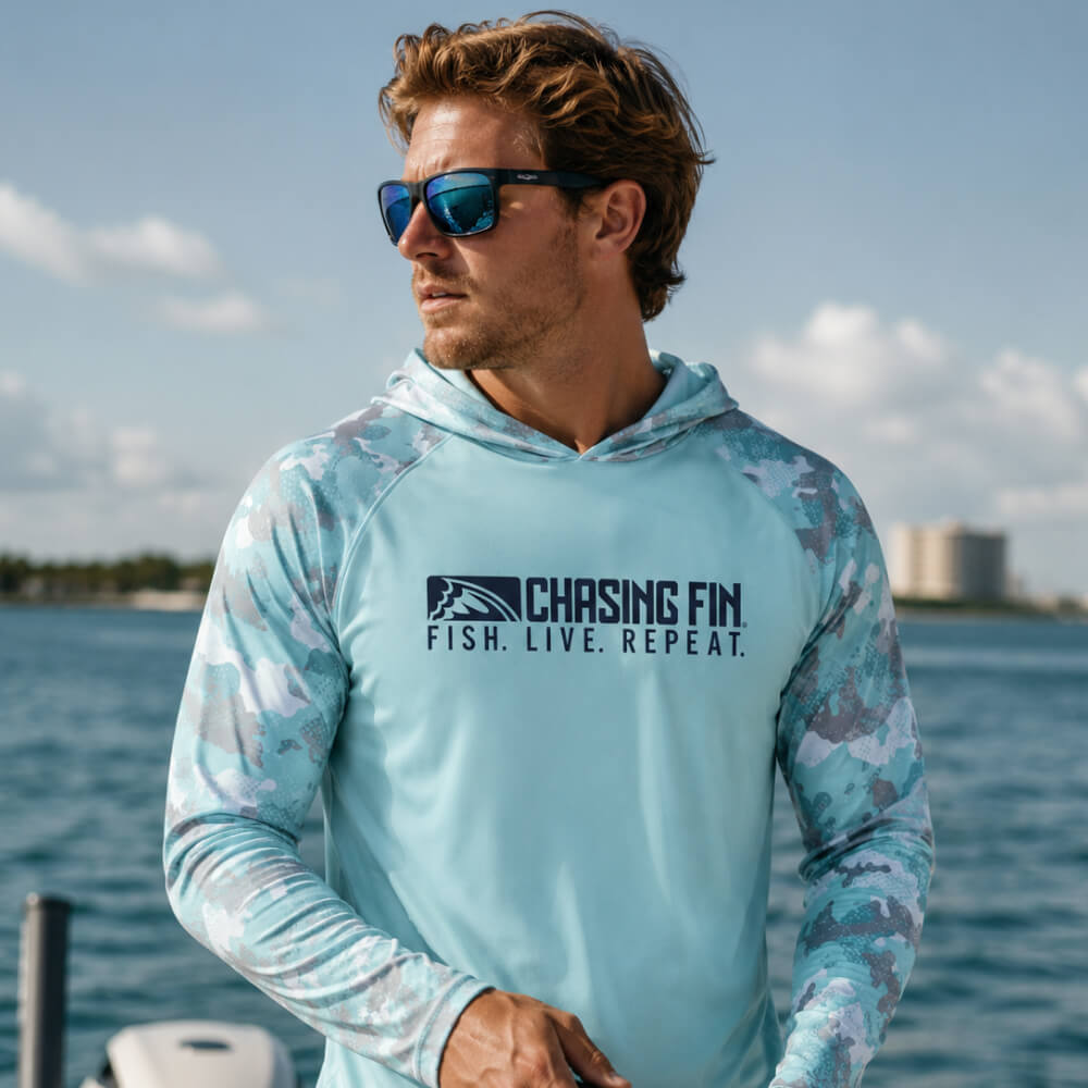 Chasing Fin / FISH. LIVE. REPEAT Tortuga Mangrove Camo Hoodie