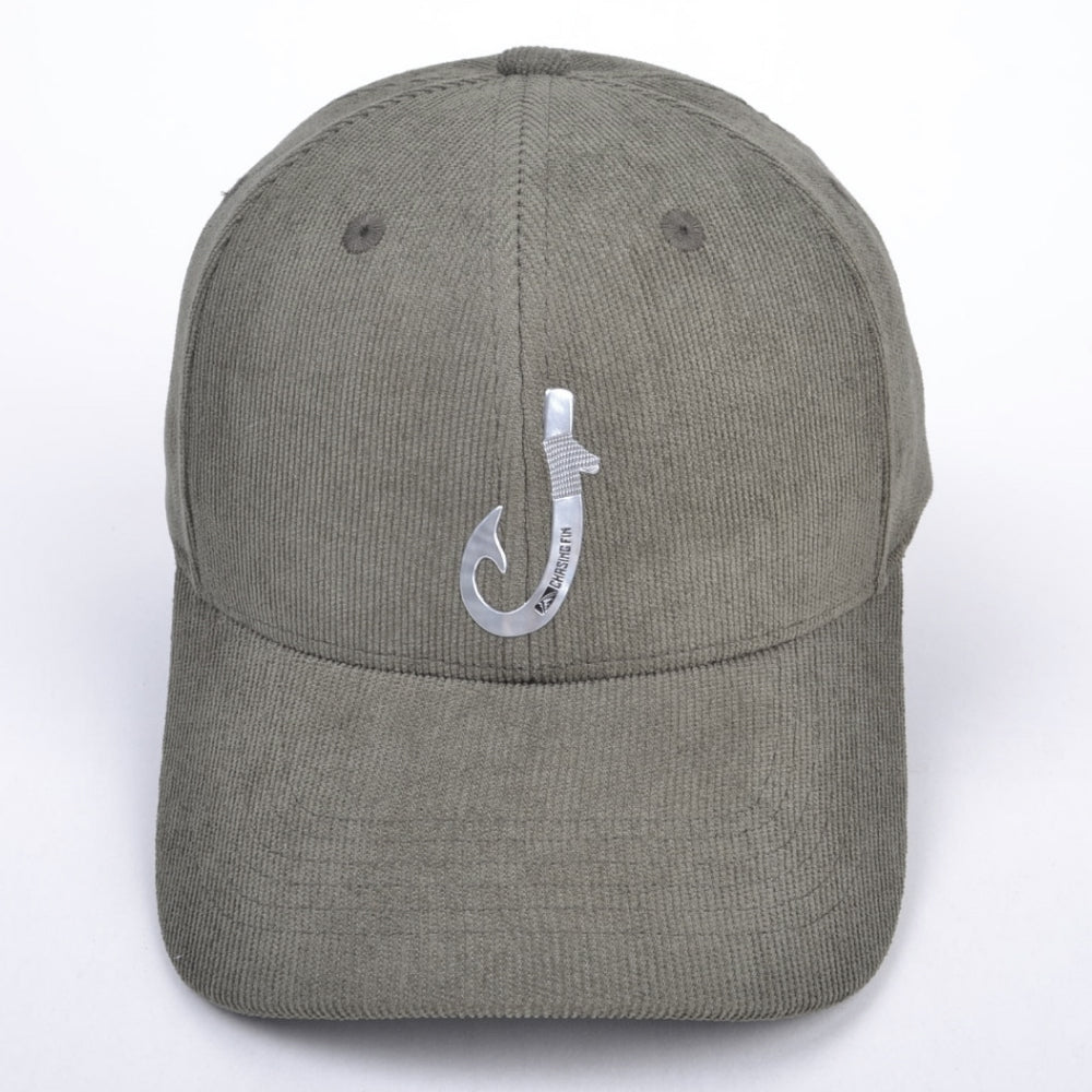 Chasing Fin Heritage Corduroy Hat – Olive with Patented Fish Hook™

