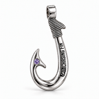Amethyst 950 Silver Signature Hook - Artisan Legacy™