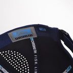 Chasing Fin Navy Performance Hat – Patented Fish Hook™ with Metallic 3D TPU Logo

