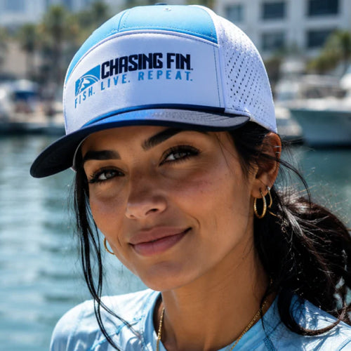 Chasing Fin Performance 5-Panel Hat with Silicone Logo
